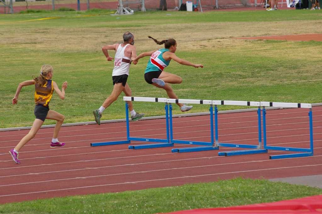 Bethany in the 80m Hurdles