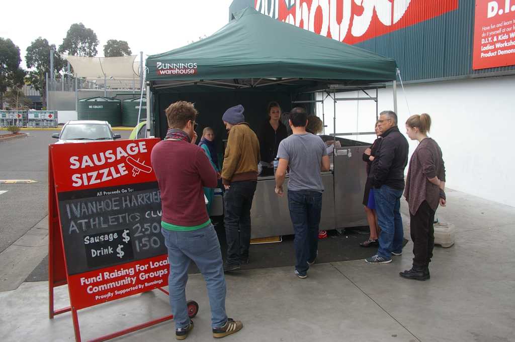 There were plenty of customers all day buying delicious sausages