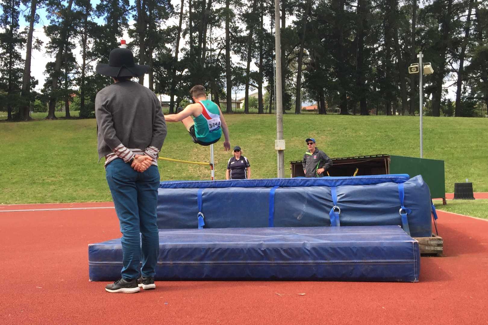 Phil with a big leap in the High Jump