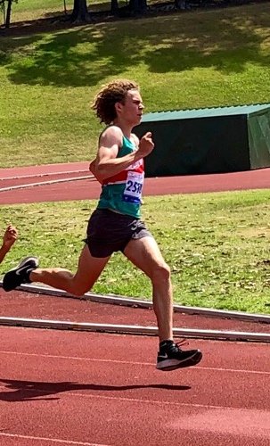 Ben Morrison in his 200m race